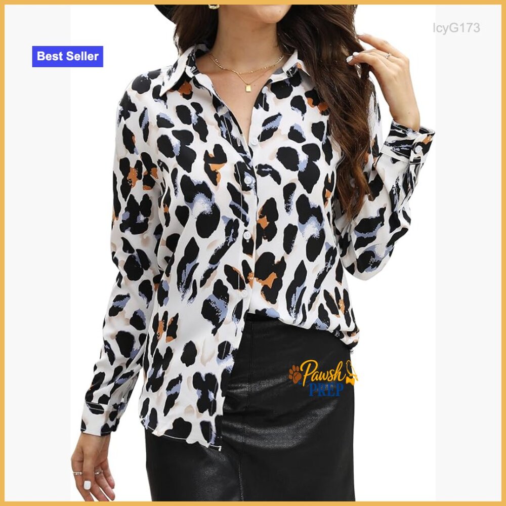 Silky Button Down Shirt Long Sleeve Wrinkle Resistant Fitted Blouse